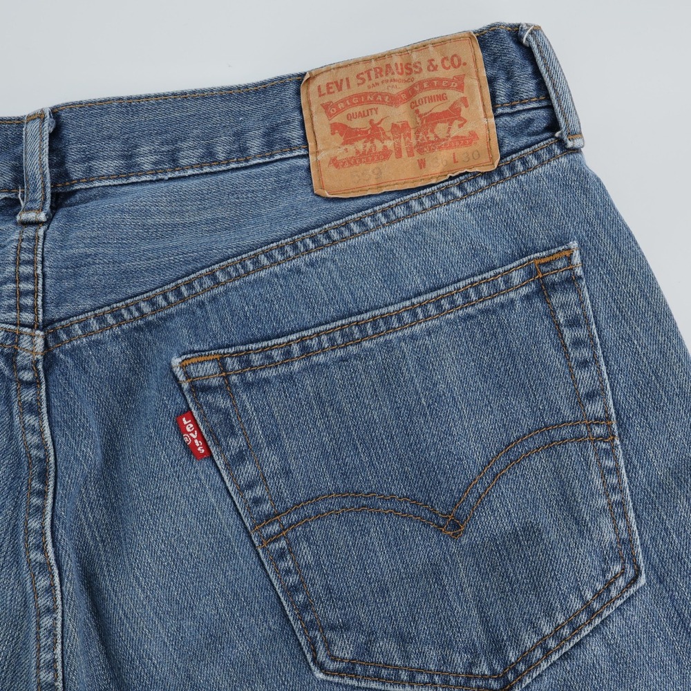 Levi Strauss & Co 559 Mens Jeans Blue Denim Relaxed Fit 36x30